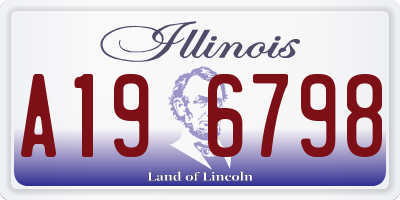 IL license plate A196798