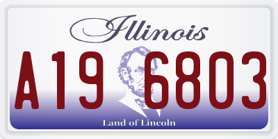 IL license plate A196803