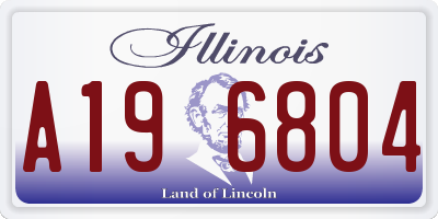 IL license plate A196804