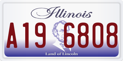 IL license plate A196808