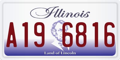 IL license plate A196816