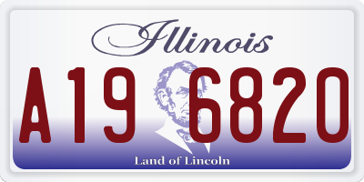 IL license plate A196820