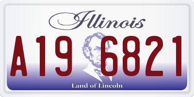 IL license plate A196821