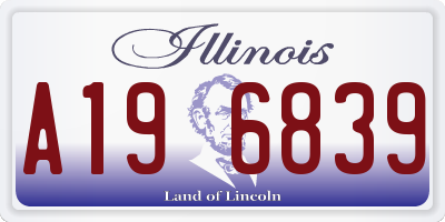 IL license plate A196839
