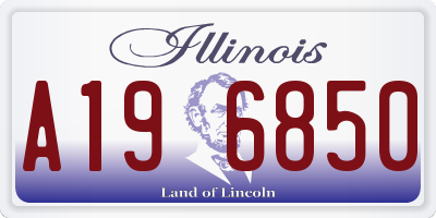 IL license plate A196850