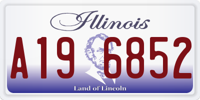 IL license plate A196852