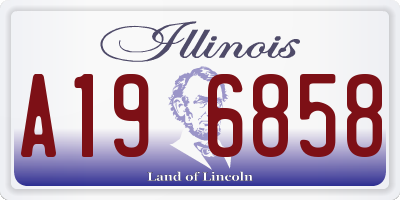 IL license plate A196858