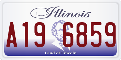 IL license plate A196859