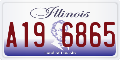 IL license plate A196865