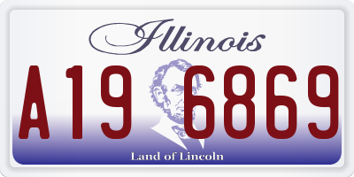IL license plate A196869