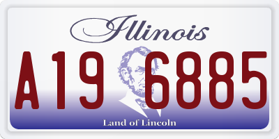 IL license plate A196885