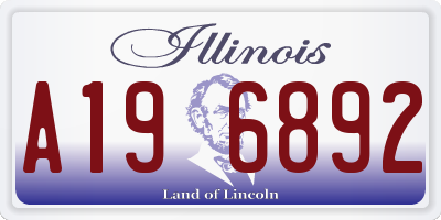 IL license plate A196892