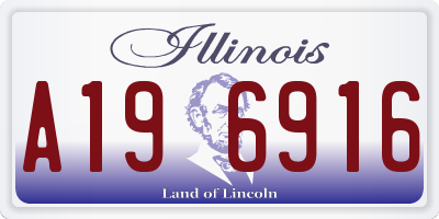 IL license plate A196916