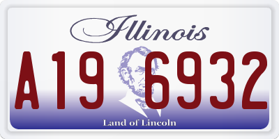 IL license plate A196932