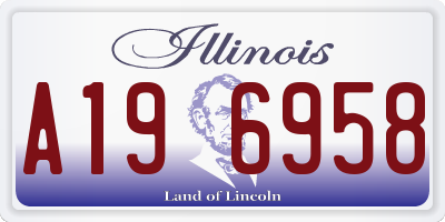 IL license plate A196958