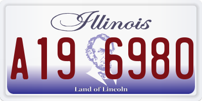 IL license plate A196980