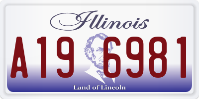 IL license plate A196981