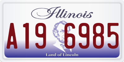 IL license plate A196985