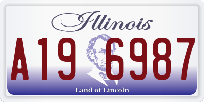 IL license plate A196987