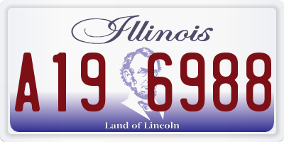 IL license plate A196988