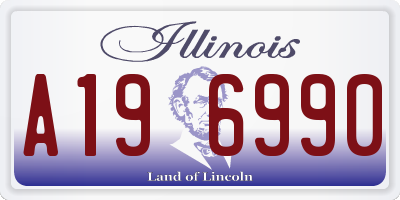 IL license plate A196990
