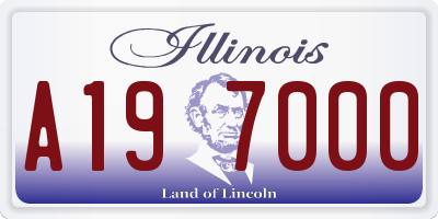 IL license plate A197000