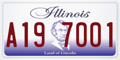 IL license plate A197001