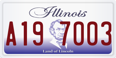 IL license plate A197003