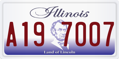 IL license plate A197007