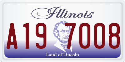 IL license plate A197008