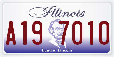 IL license plate A197010