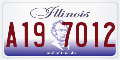 IL license plate A197012