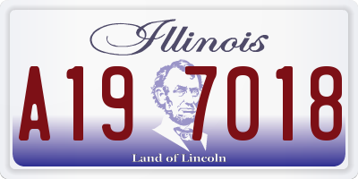 IL license plate A197018