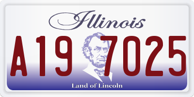 IL license plate A197025