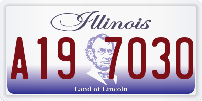 IL license plate A197030