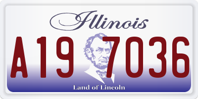 IL license plate A197036