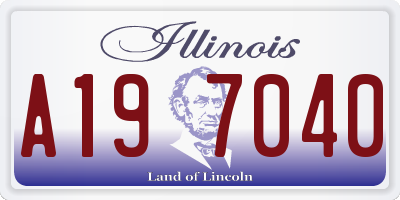 IL license plate A197040