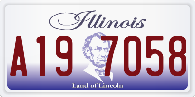IL license plate A197058