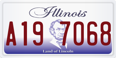 IL license plate A197068