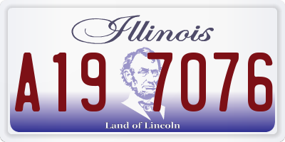 IL license plate A197076