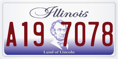IL license plate A197078