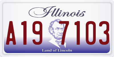 IL license plate A197103