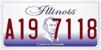 IL license plate A197118