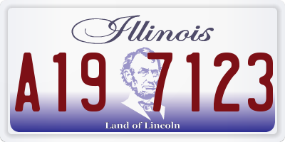 IL license plate A197123