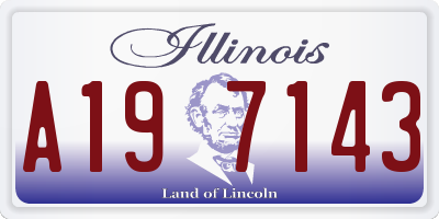IL license plate A197143