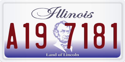 IL license plate A197181