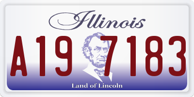 IL license plate A197183