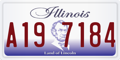 IL license plate A197184