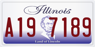IL license plate A197189