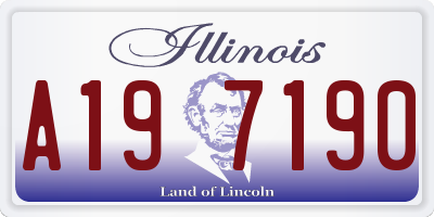 IL license plate A197190